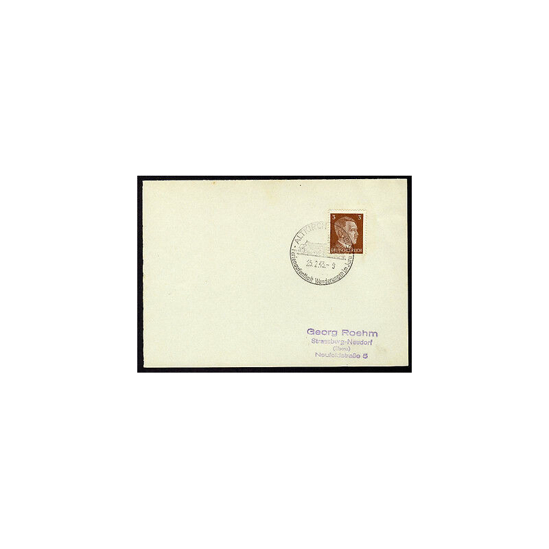 Allemagne n 706 Yv. cachet WW2 ALTKIRCH Timbre Allemand Hitler Mi...