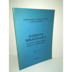 RASSEGNA BIBLIOGRAFICA Anno 1 n 1 dei lettori di lingue straniere 1986