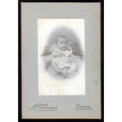 Ancienne photo d'art d'un Bébé par Dancourt à Charmes Vosges 88...