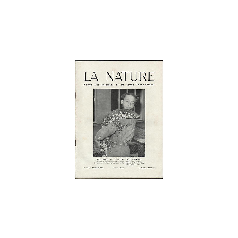 LA NATURE n3271 Induction embryonnaire à l'induction pathogène
