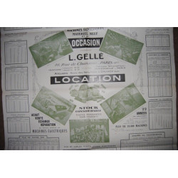 Affiche Machine Electriques L. GELLE à Paris Moteurs