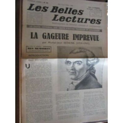 Les Belles Lectures n101 du 3 au 9 mars 1948 sedaine la Gageur