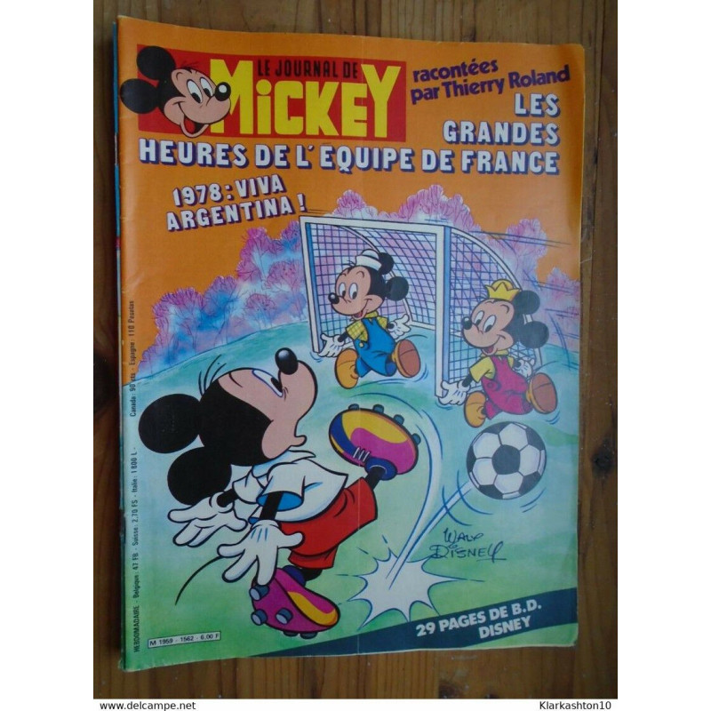 Le Journal de Mickey hebdomadaire N° 1562