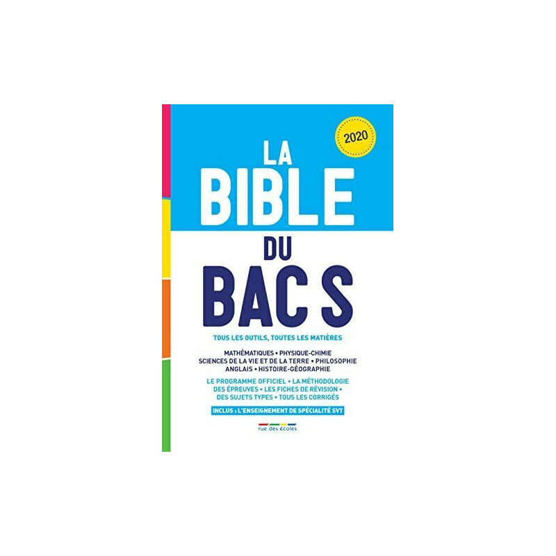 La bible du bac S 2020: Tous les outils toutes les matières