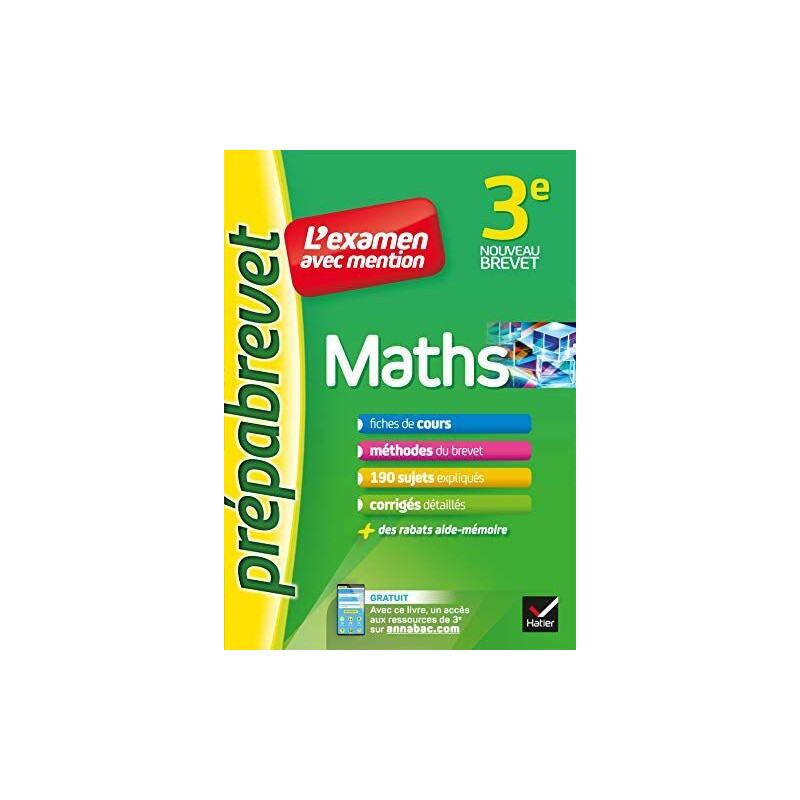 Prepabrevet Math Maths 3e - Prépabrevet L'examen avec mention: fiches méthodes et ...