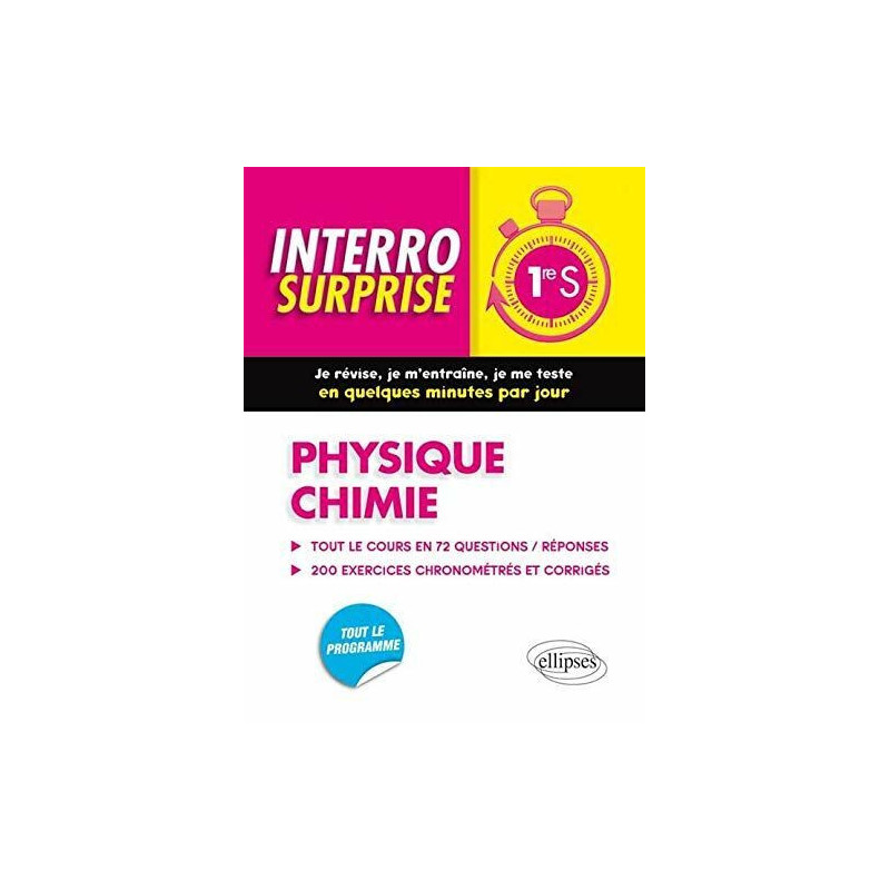 Interro Surprise Physique Chimie Première S