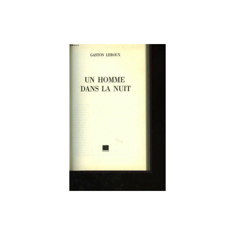 Ujn homme dans la nuit