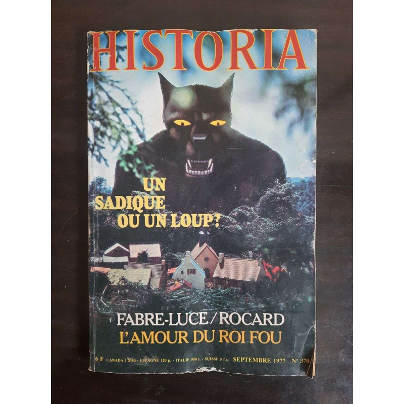 Historia - Nº 370 : Un sadique ou un loup? / Septembre 1977
