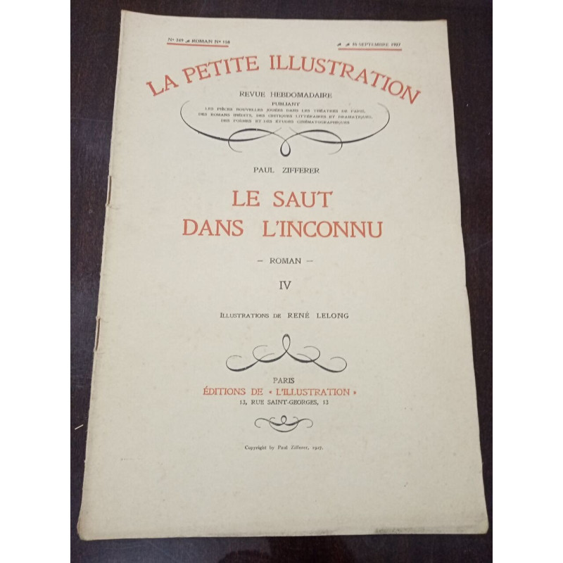 La petite Illustration N° 349. Le saut dans k'inconnu IV