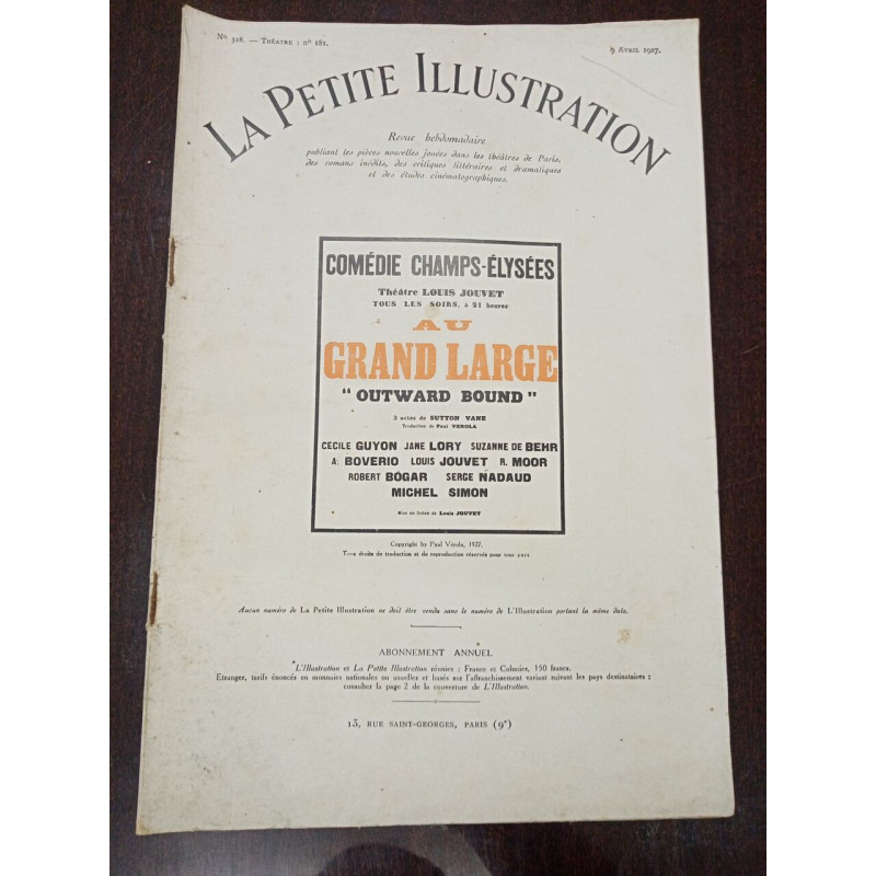 La petite Illustration N° 328. Grand large