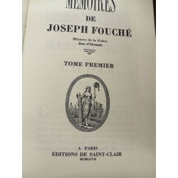 Mémoires de JOSEPH FOUCHE 1 et 2