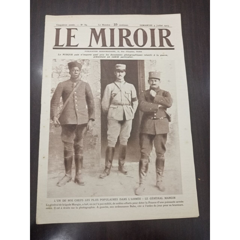 Journal Le miroir N° 84 - 1915
