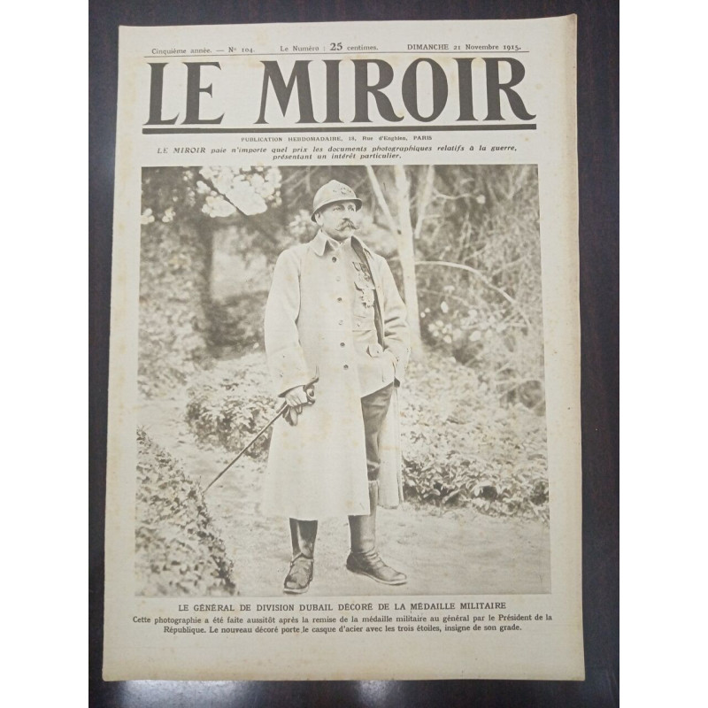 Journal Le Miroir N° 104 - 1915