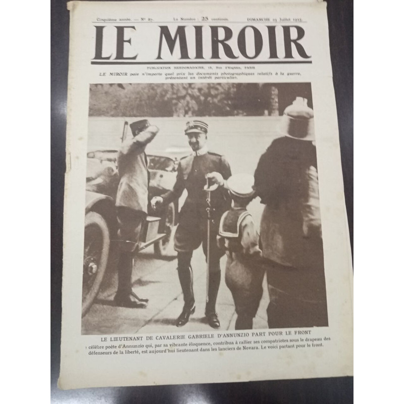 Journal Le Miroir N° 87 - 1915