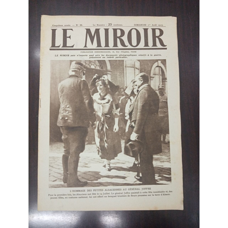 Journal Le Miroir N° 88 - 1915