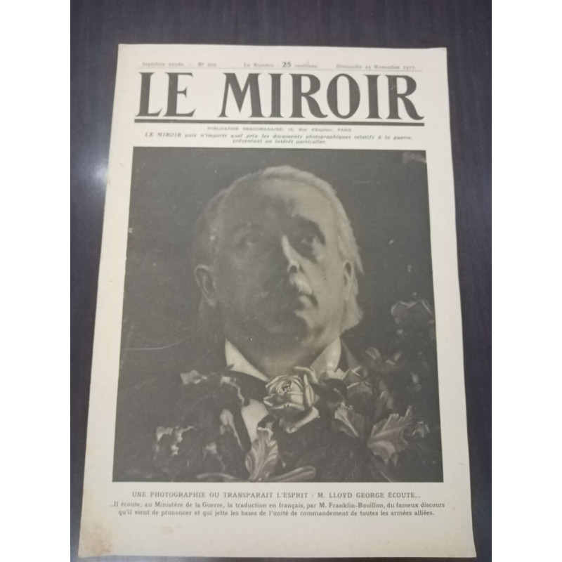 Journal Le Miroir N° 279 - 1919