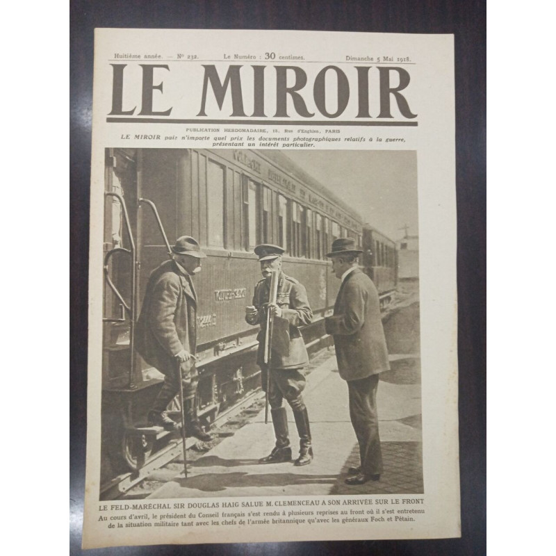 Journal Le Miroir N° 232 - 1918