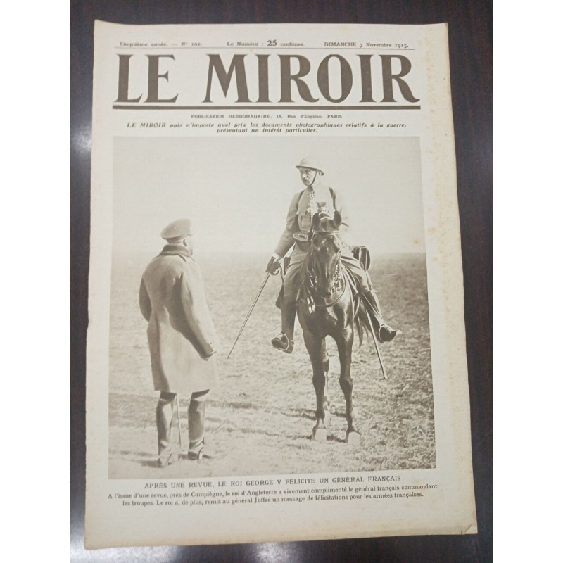 Le Miroir N° 102 - 1915