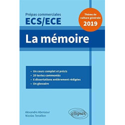 La mémoire - Épreuve de culture générale - Prépas commerciales ECS...