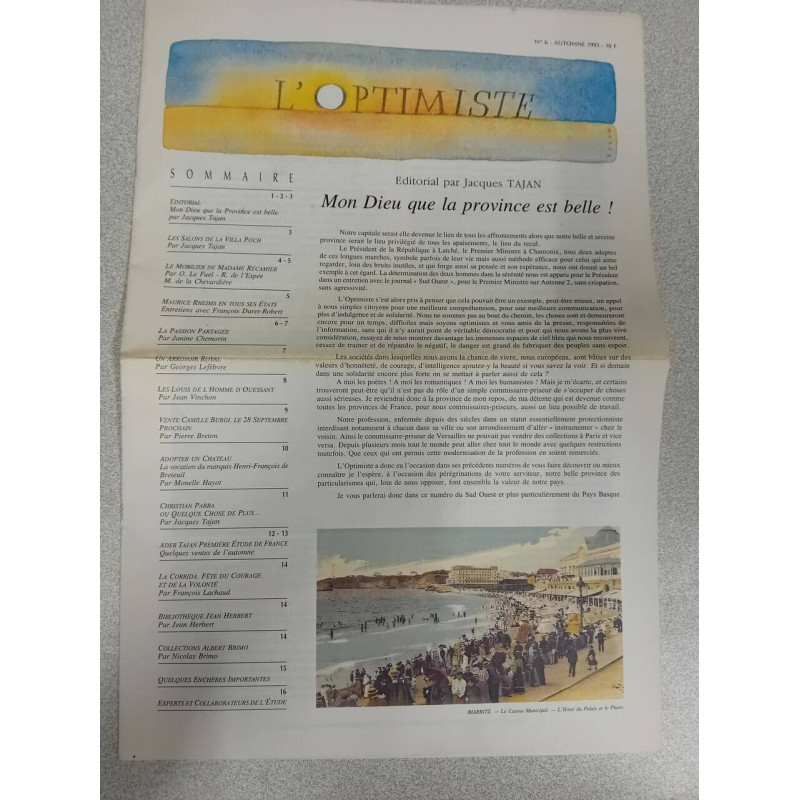 L'optimiste nº 6 - Mon Dieu que la province est belle! / 1993