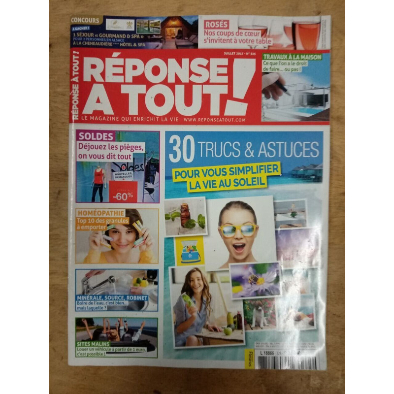 Réponse a Tout! nº 325 / Juillet 2017