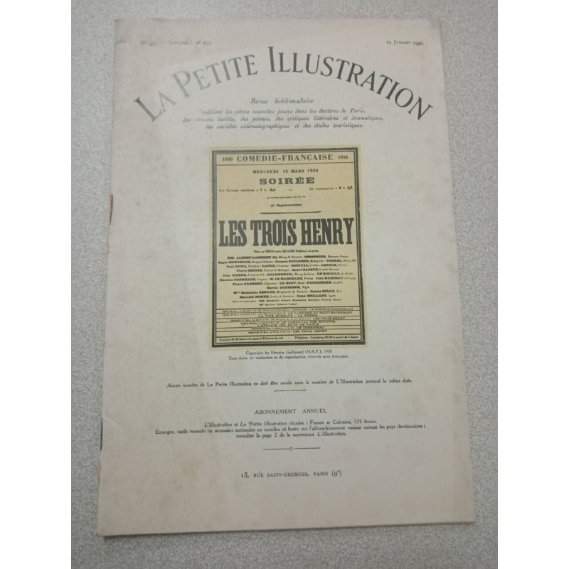La Petite Illustration N.487 - Juillet 1930