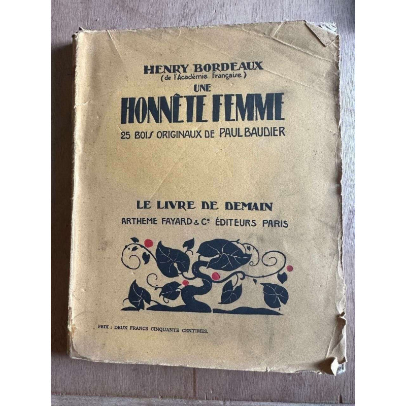 Une honnete femme / 25 bois originaux de paul baudier