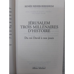 Jérusalem trois millénaires d'histoire
