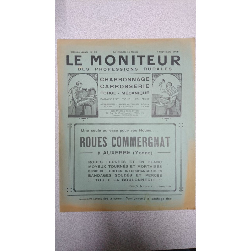 Le moniteur des professions rurales N.65 - Septembre 1928