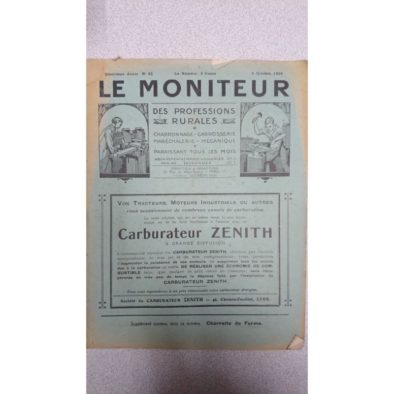 Le moniteur des professions rurales N.42 - Octobre 1926