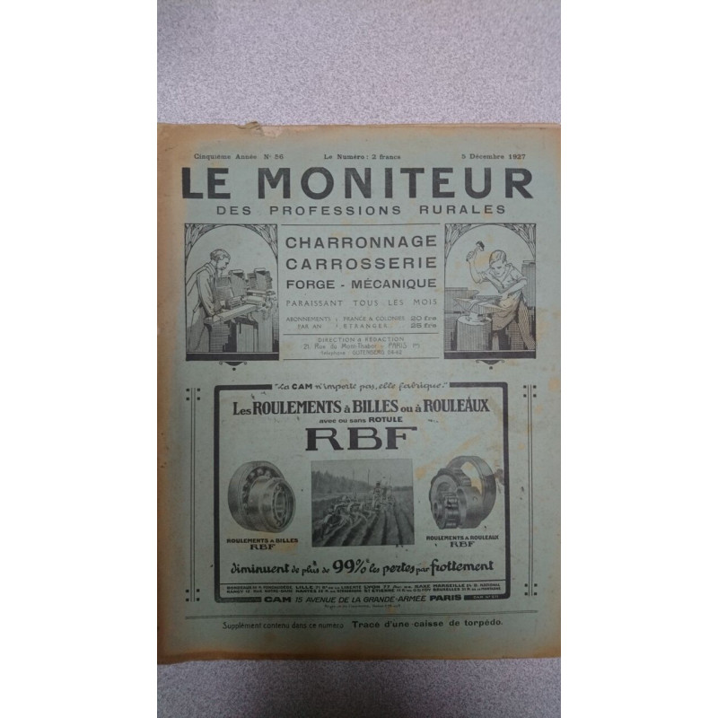 Le moniteur des professions rurales N.56 - Décembre 1927