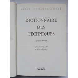 Dictionnaire des Techniques.Introduction historique sur...