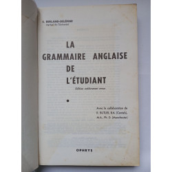 La gtammaire anglaise de l'étudiant