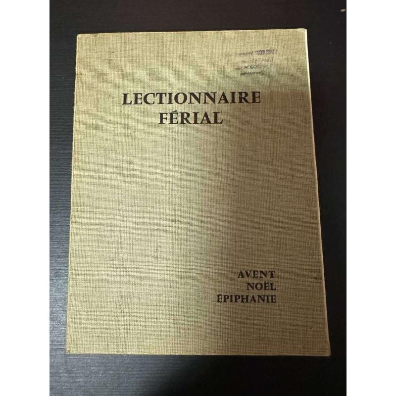 Lectionnaire férial avent noel épiphanie