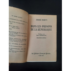 Dans les prisons de la République Préface de Henri Barbusse