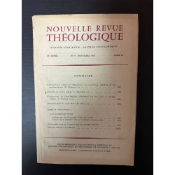Nouvelle revue théologique 93e année n°9 tome 83