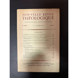 Nouvelle revue théologique 91e année n°9 tome 81