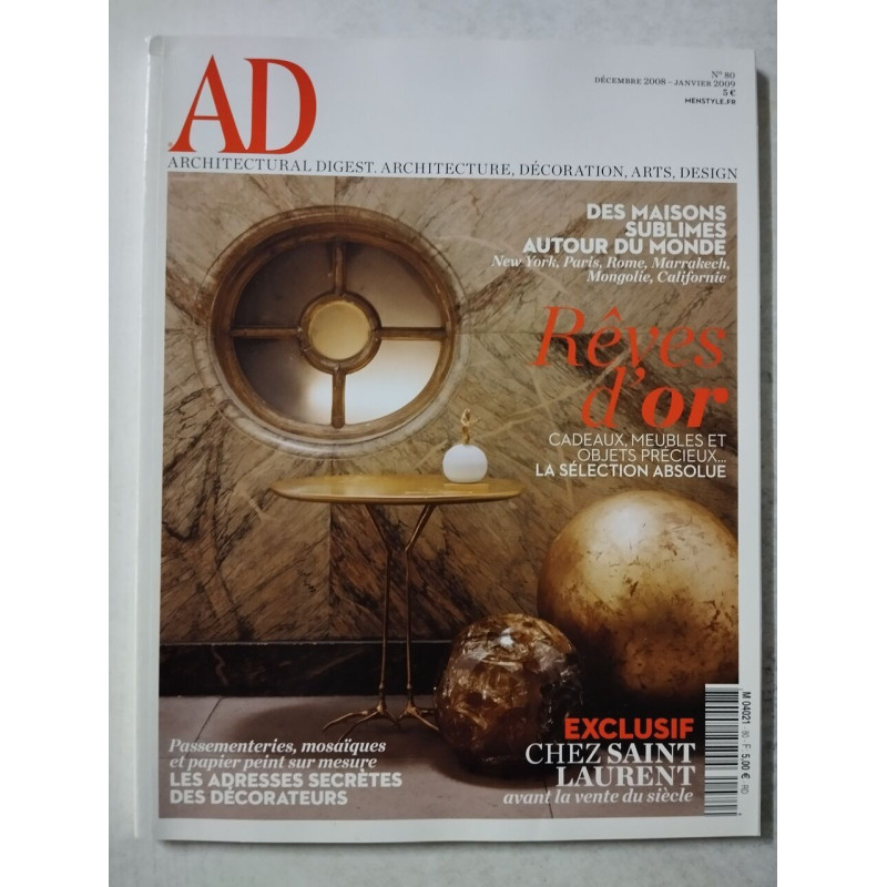 Architectural Digest nº 80 / Décembre-Janvier 2009