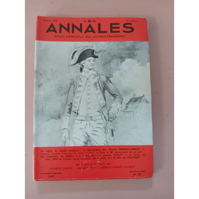 Revue Les annales des lettres françaises N° 232