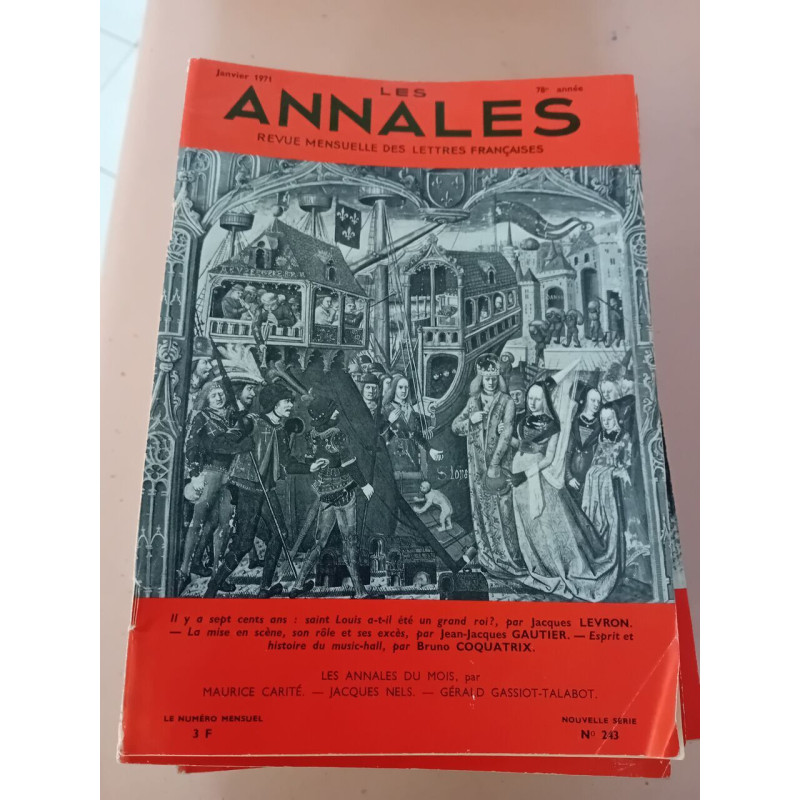 Revue Les annales des lettres françaises N° 243