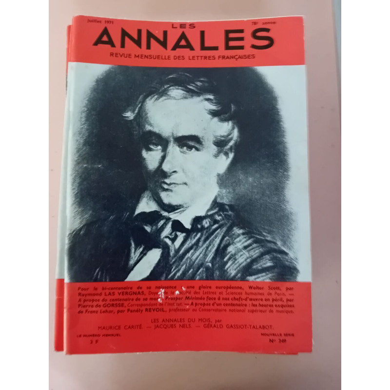 Revue Les annales des lettres françaises N° 249