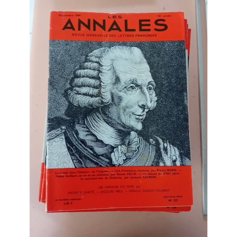 Revue Les annales des lettres françaises N° 227
