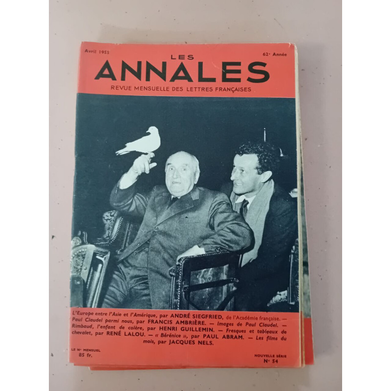 Revue Les annales des lettres françaises N° 54
