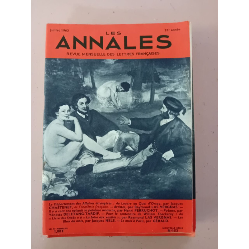 Revue Les annales des lettres françaises N° 153