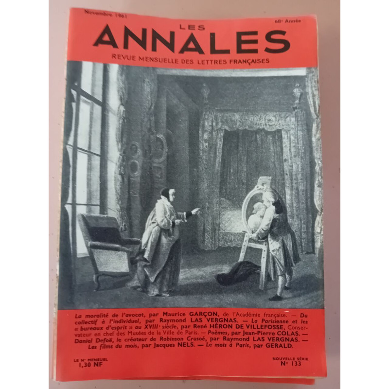 Revue Les annales des lettres françaises N° 133