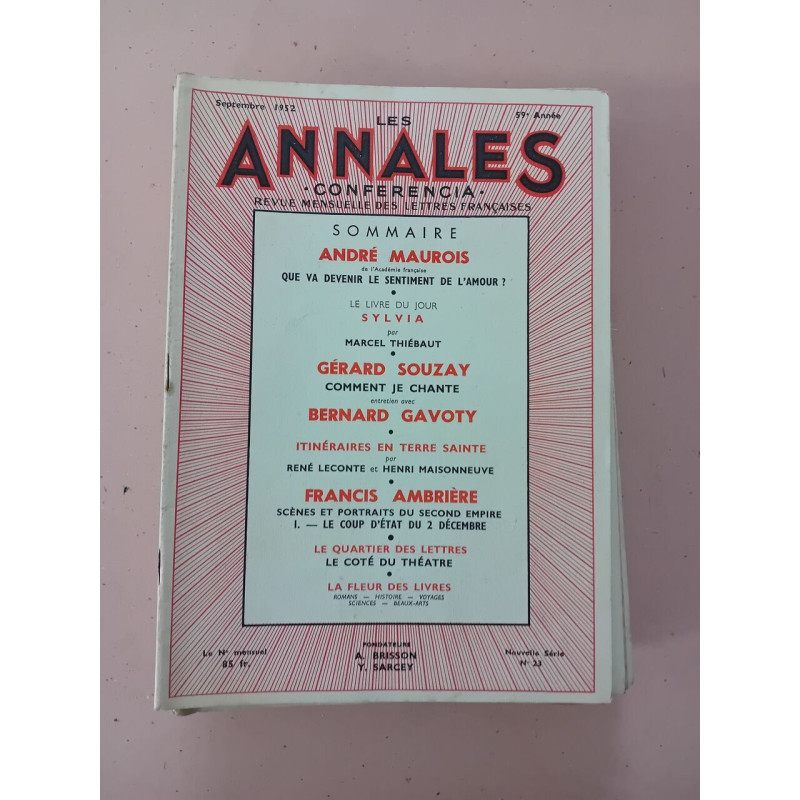 Revue Les annales des lettres françaises N° 23