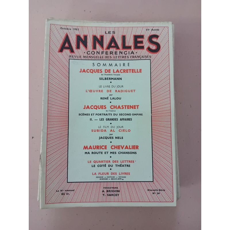Revue Les annales des lettres françaises N° 24