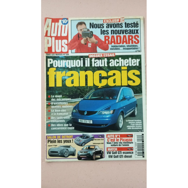 Revue Auto Plus N° 594