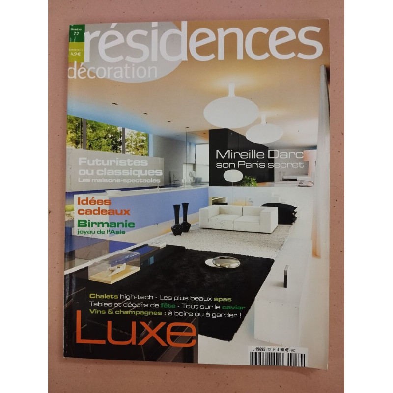 Revue Résidences Décoration N° 72