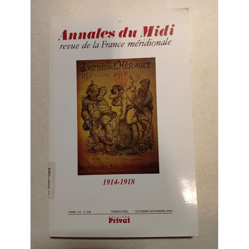 Annales du midi / revue de la france meridionale nº232